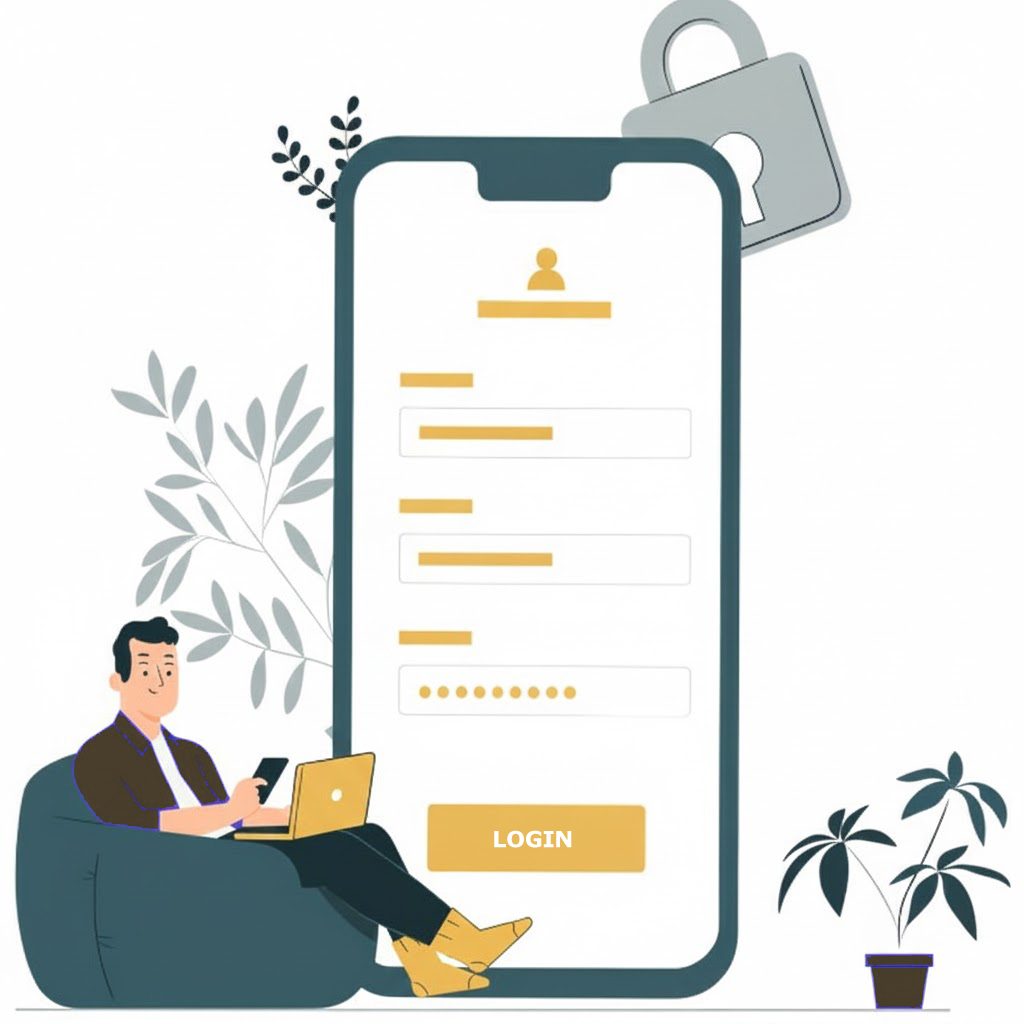 Sign in illustration